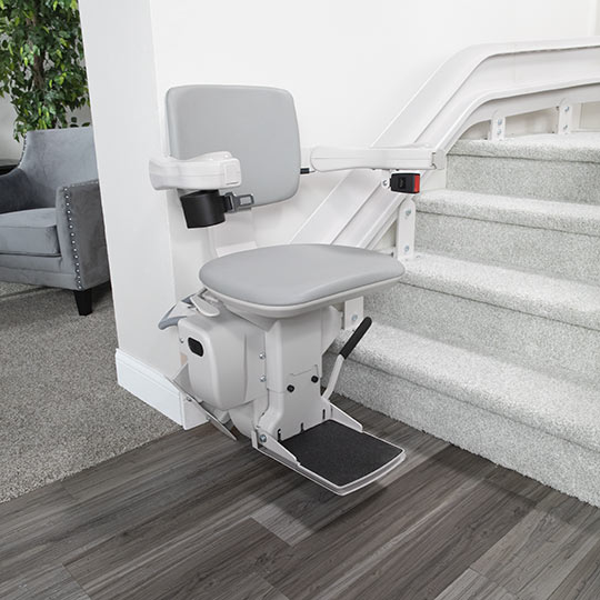 Long-Beach Curved Stair Lifts by Bruno Harmar and Handicare