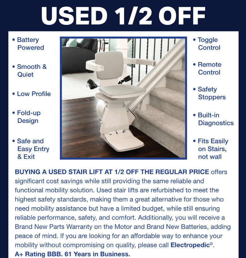 Used electric stair lift chairs